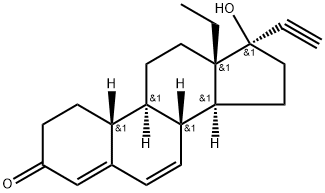 6,7-Dehydro Norgestrel 化学構造式