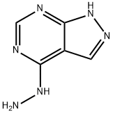 4H-Pyrazolo[3,4-d]pyrimidin-4-one, 1,5-dihydro-, hydrazone (9CI) 结构式