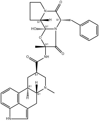 ジヒドロエルゴタミン 化学構造式