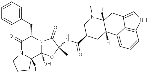 ジヒドロエルゴタミン 化学構造式