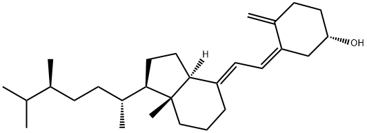 (3β,5Z,7E)-24-メチル-9,10-セココレスタ-5,7,10(19)-トリエン-3-オール 化学構造式