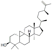 (24S)-24-メチル-9β,19-シクロ-5α-ラノスタ-25-エン-3β-オール 化学構造式