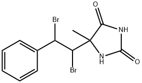5-(1,2-ジブロモ-2-フェニルエチル)-5-メチル-2,4-イミダゾリジンジオン 化学構造式