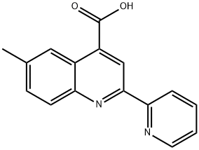 6-メチル-2-ピリジン-2-イルキノリン-4-カルボン酸 化学構造式