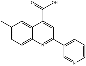 6-メチル-2-ピリジン-3-イルキノリン-4-カルボン酸 化学構造式