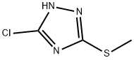 5-クロロ-3-(メチルチオ)-1H-1,2,4-トリアゾール 化学構造式