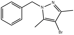 1-ベンジル-4-ブロモ-3,5-ジメチル-1H-ピラゾール HYDROCHLORIDE 化学構造式