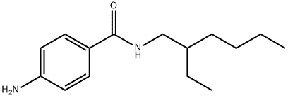 4-アミノ-N-(2-エチルヘキシル)ベンズアミド 化学構造式
