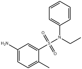 N-エチル-N-フェニル-5-アミノ-2-メチルベンゼンスルホンアミド 化学構造式