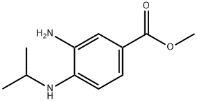 3-アミノ-4-(イソプロピルアミノ)安息香酸メチル 化学構造式