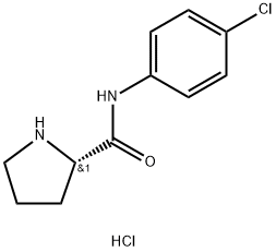 (2S)-N-(4-クロロフェニル)ピロリジン-2-カルボキシアミド塩酸塩 化学構造式