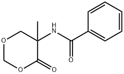 DL-5-BENZOYLAMINO-5-METHYL-4-OXO-1,3-DIOXANE, 97 化学構造式