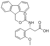 FMOC-(R)-3-AMINO-3-(2-METHOXY-PHENYL)-PROPIONIC ACID Struktur