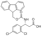FMOC-(R)-3-AMINO-3-(2,4-DICHLORO-PHENYL)-PROPIONIC ACID Struktur