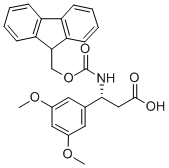 FMOC-(R)-3-AMINO-3-(3,5-DIMETHOXY-PHENYL)-PROPIONIC ACID, 511272-41-6, 结构式