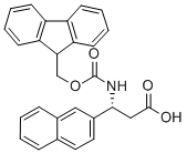 FMOC-(R)-3-氨基-3-(2-萘基)-丙酸 结构式