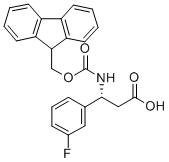FMOC-(R)-3-氨基-3-(3-氟苯基)-丙酸 结构式
