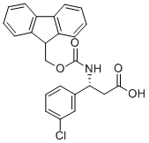 FMOC-(R)-3-AMINO-3-(3-CHLORO-PHENYL)-PROPIONIC ACID 化学構造式