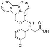 FMOC-(R)-3-AMINO-3-(3-CHLORO-PHENYL)-PROPIONIC ACID Structure