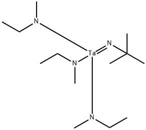 三(乙基甲酰胺基)(叔丁基酰亚氨)钽(V) 结构式