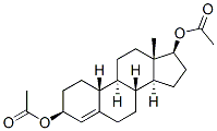 3 beta,17 beta-diacetoxy-4-estrene 化学構造式