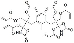 (methyl-1,3-phenylene)bis[iminocarbonyloxy[2,2-bis[[(1-oxoallyl)oxy]methyl]]-3,1-propanediyl] diacrylate Struktur