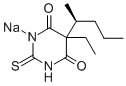 S-(-)-Thiopental sodium 结构式