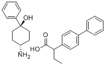 Cyclohexanol, 4-amino-1-phenyl-, alpha-ethyl-4-biphenylacetate, (E)- Structure
