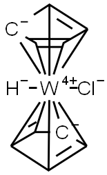 二(环戊基)氢氯化钨(IV),51177-12-9,结构式
