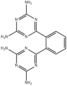 6,6'-(1,2-フェニレン)ビス(1,3,5-トリアジン-2,4-ジアミン) 化学構造式