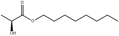 (S)-2-ヒドロキシプロピオン酸オクチル 化学構造式