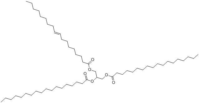 1,2-硬脂酸-3-反油酸甘油酯, 51195-71-2, 结构式