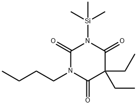 1-Butyl-5,5-diethyl-3-(trimethylsilyl)-2,4,6(1H,3H,5H)-pyrimidinetrione Structure