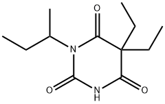 5,5-Diethyl-1-(1-methylpropyl)-2,4,6(1H,3H,5H)-pyrimidinetrione Structure