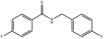 4-フルオロ-N-(4-フルオロベンジル)ベンズアミド 化学構造式