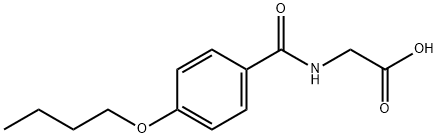 2-[(4-丁氧基苯基)甲酰胺]乙酸, 51220-55-4, 结构式