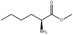 rac-(R*)-2-アミノヘキサン酸メチル 化学構造式