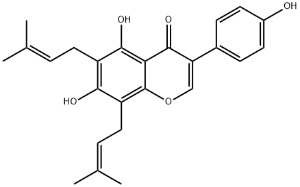 6,8-diprenylgenistein Structure