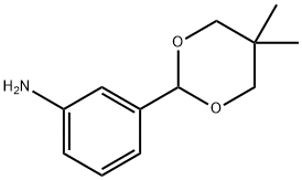 [3-(5,5-二甲基-1,3-二氧己环-2-基)苯基]胺 结构式