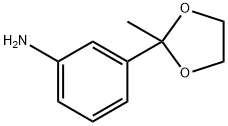 3-(2-メチル-1,3-ジオキソラン-2-イル)アニリン 化学構造式