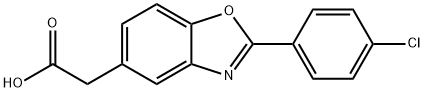 2-(4-Chlorophenyl)-5-benzoxazoleacetic Acid, 51234-85-6, 结构式