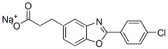 sodium 2-(4-chlorophenyl)benzoxazole-5-propionate Struktur