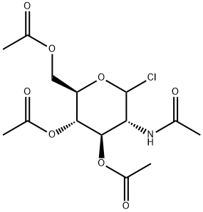 2-乙酰氨基-3,4,6-三-O-乙酰基-2-脱氧-D-吡喃葡萄糖氯化物,51236-40-9,结构式