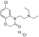 6-chloro-4-[2-(diethylamino)ethyl]-2H-1,4-benzoxazin-3(4H)-one monohydrochloride  Struktur