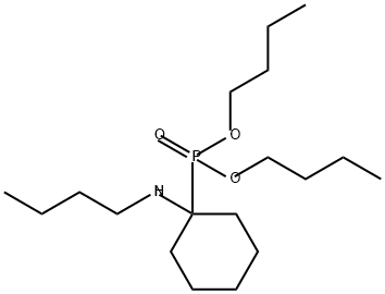 1-ブチルアミノシクロヘキシルホスホン酸ジブチル 化学構造式