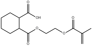 1,2-环己烷二甲酸单[2[(2-甲基-1-氧代-2-丙烯酰)氧基]乙基]酯,51252-88-1,结构式