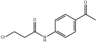 N-(4-アセチルフェニル)-3-クロロプロパンアミド 化学構造式