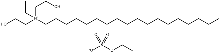 N-乙基-N,N-双(2-羟乙基)-1-十八烷基铵硫酸乙酯, 51277-02-2, 结构式