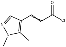 (E)-3-(1,5-二甲基吡唑-4-基)丙烯酰氯, 512809-22-2, 结构式