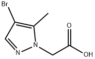 (4-ブロモ-5-メチル-1H-ピラゾール-1-イル)酢酸 化学構造式